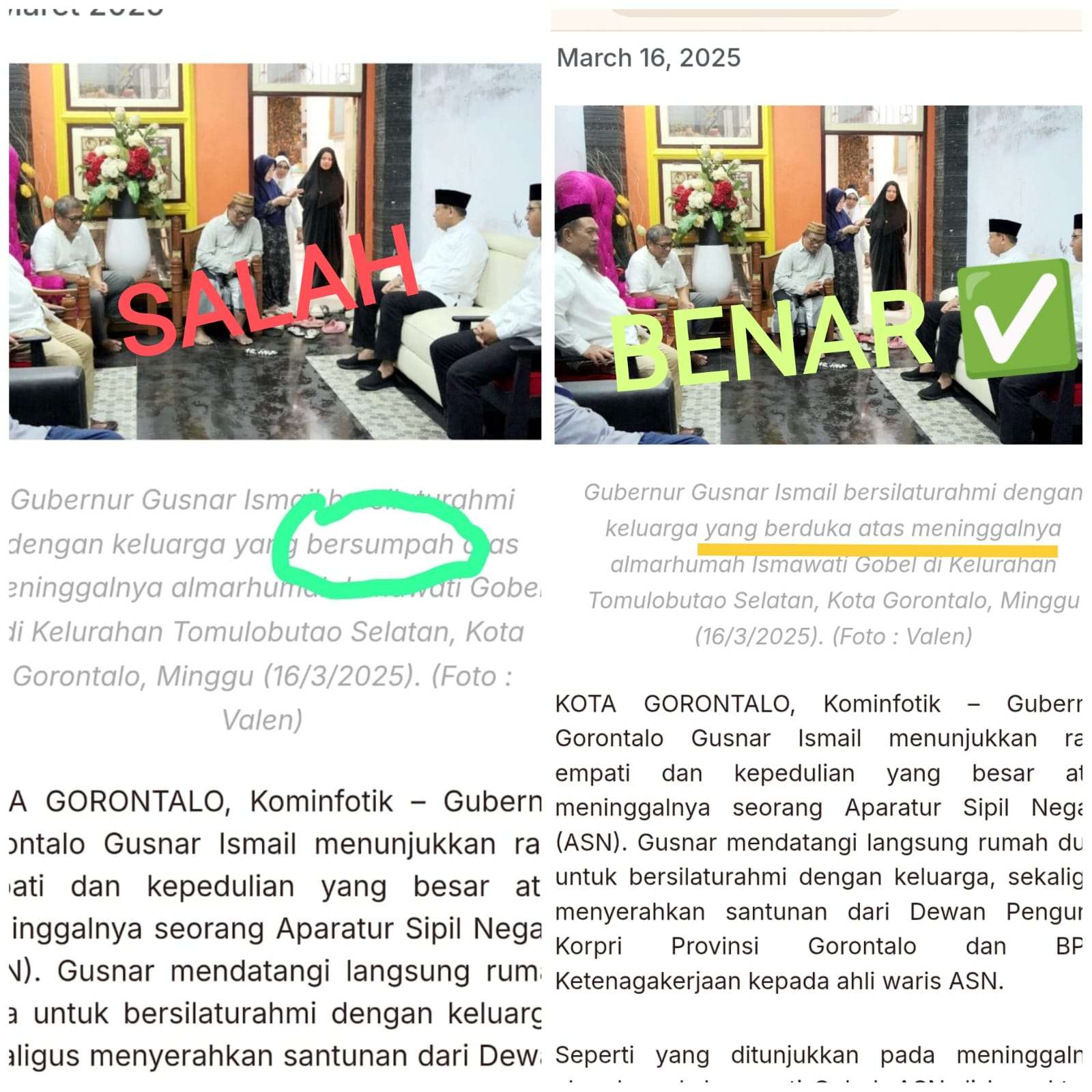 KOMINFO Gorontalo Respon Screenshot Berita Nyeleneh yang Beredar