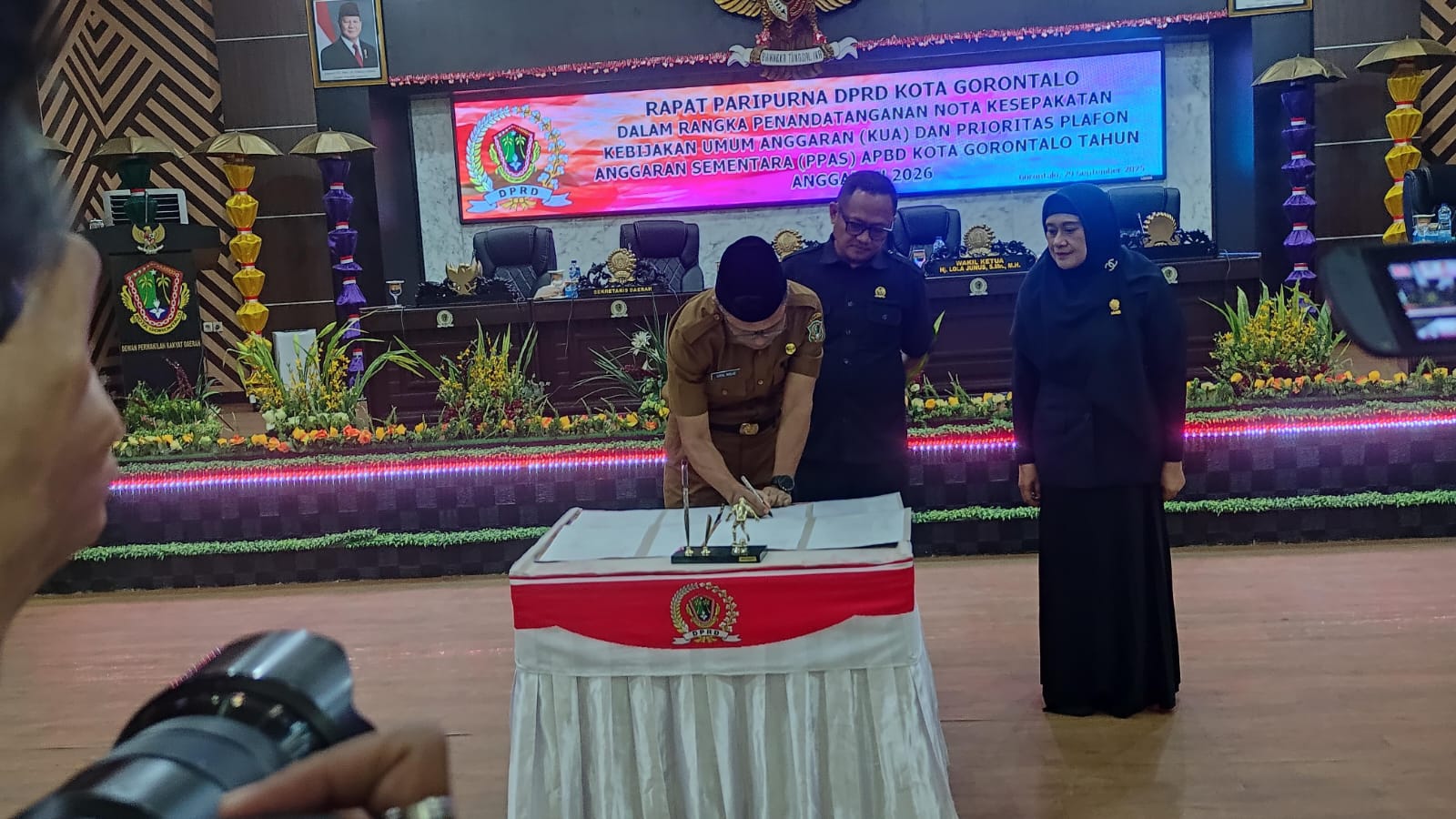 Pemerintah Kota Gorontalo bersama DPRD Tandatangani Nota Kesepakatan KUA-PPAS 2026