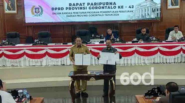Pemerintah Provinsi Gorontalo dan DPRD Sepakati Pembentukan Program Peraturan Daerah Tahun Tahun 2026