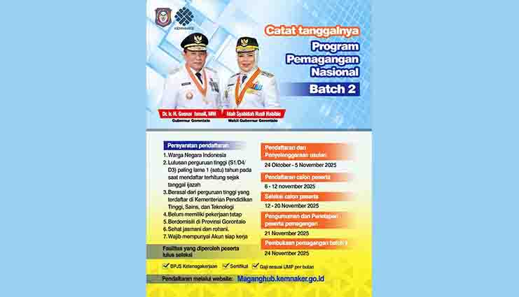 Go Nasional! Siap Kerja di Perusahaan, Program Unggulan Gusnar-Idah Loloskan 87 Putra-Putri Gorontalo Go Nasional! Siap Kerja di Perusahaan, Program Unggulan Gusnar-Idah Loloskan 87 Putra-Putri Gorontalo