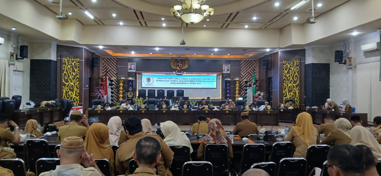 Komisi II DPRD Kota Gorontalo Evaluasi PAD Semester II Tahun 2025