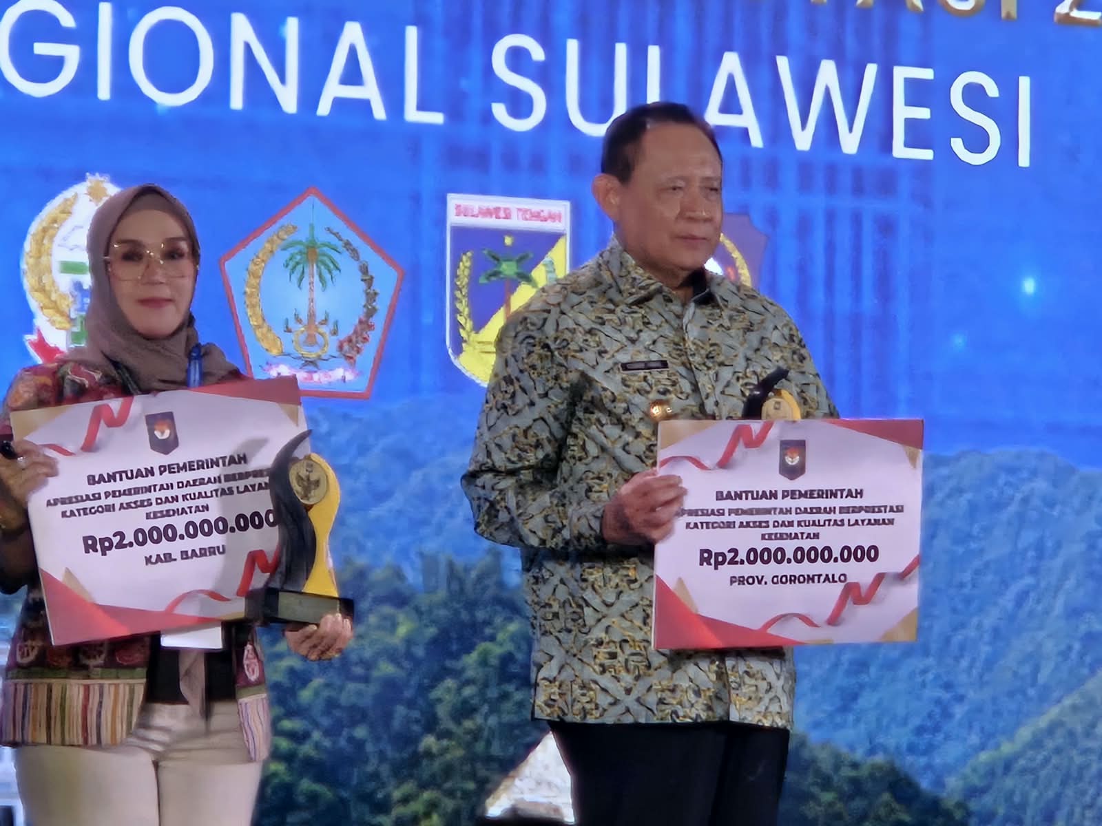 Gorontalo Terbaik I Akses dan Layanan Kesehatan, Terima Bonus Rp2 Miliar